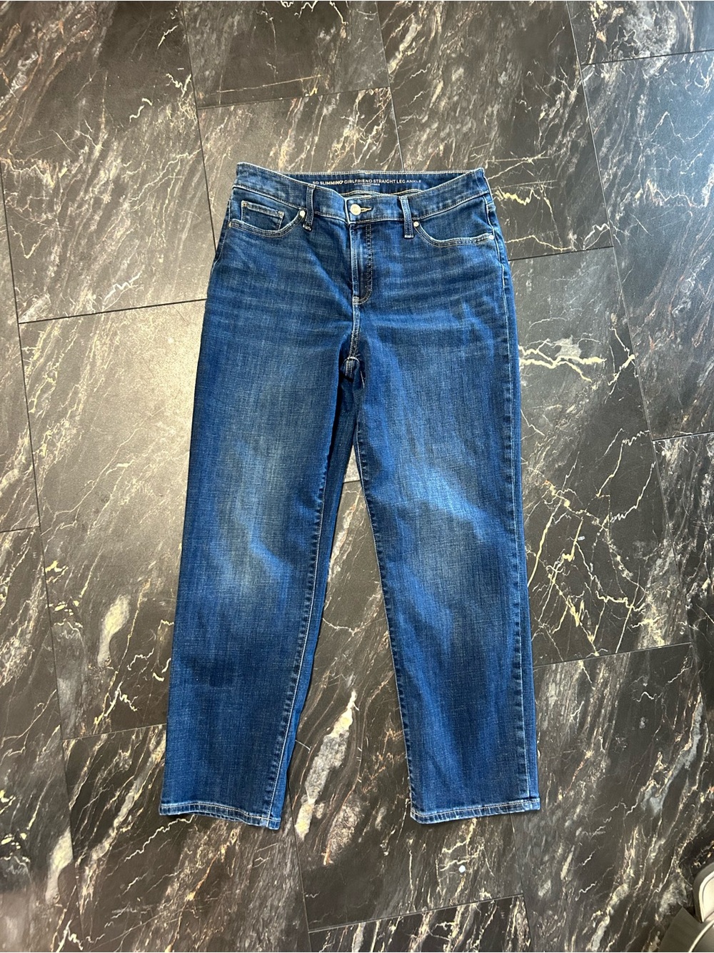 Chico's Dark Blue Straight-Leg Jeans
